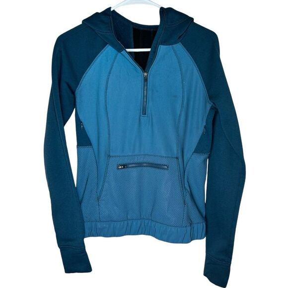 lululemon athletica Tops - Lululemon Let's Get Visible Hoodie Jacket in Heathered Alberta Lake Blue Size 4